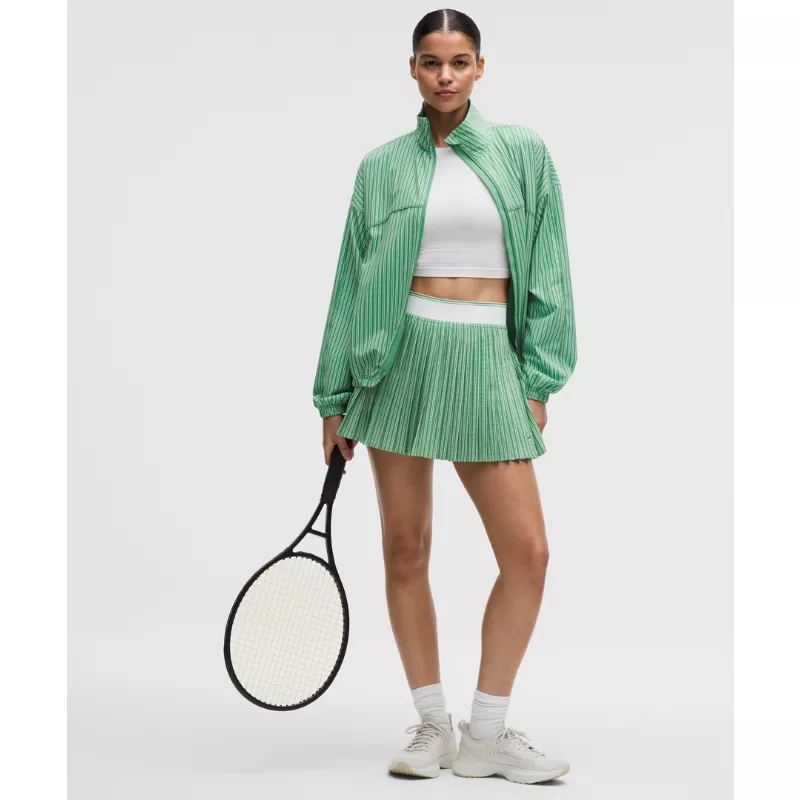 Knife-Pleat High-Rise Tennis Skirt