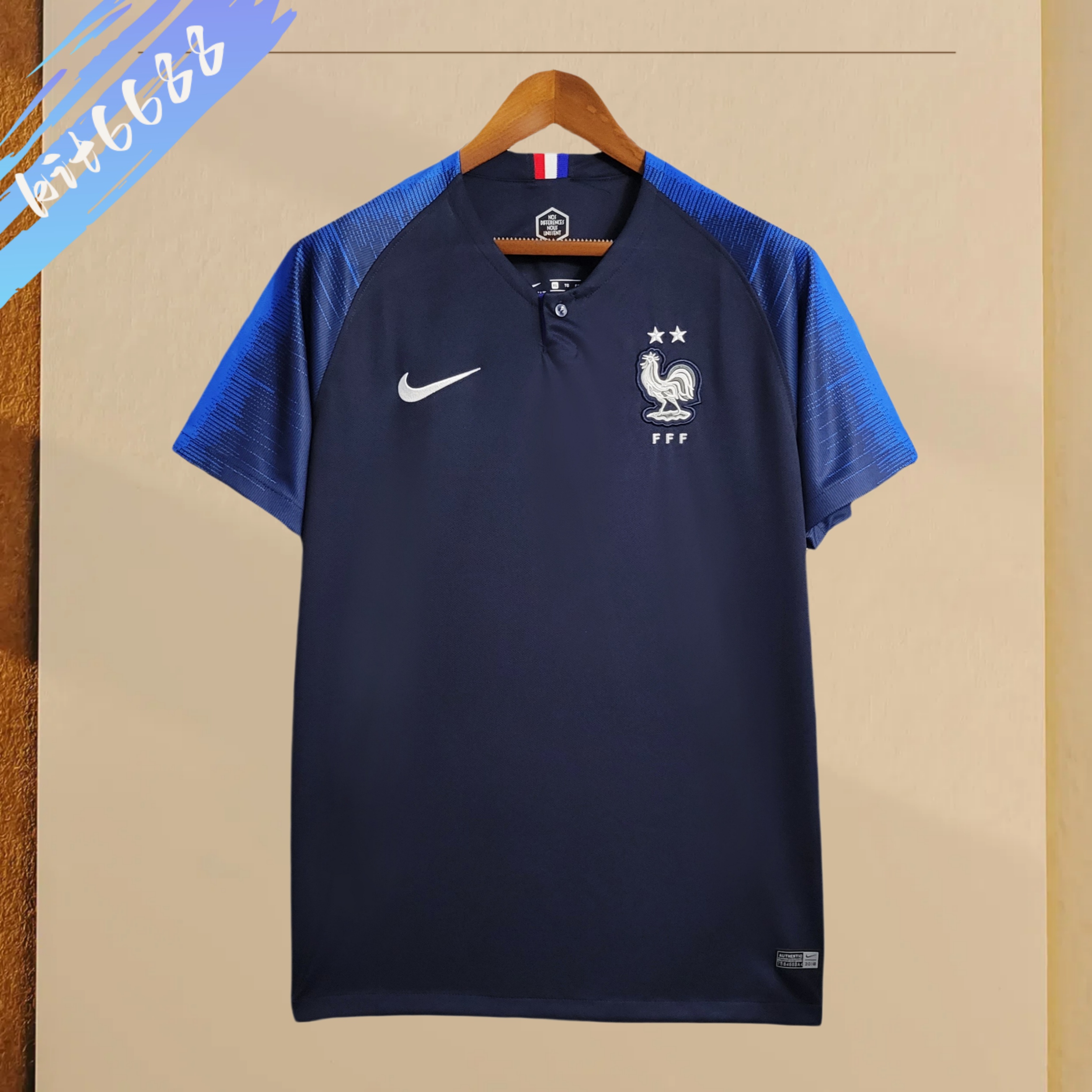 2018 France home  Retro Football Shirt
