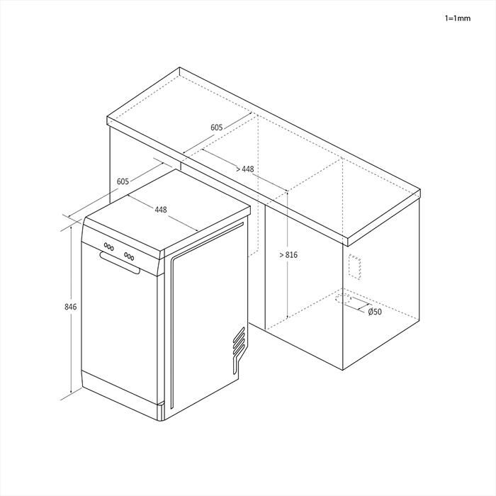 CANDY - Lavastoviglie CDPH 2L1049W Classe E 10 coperti-Bianco