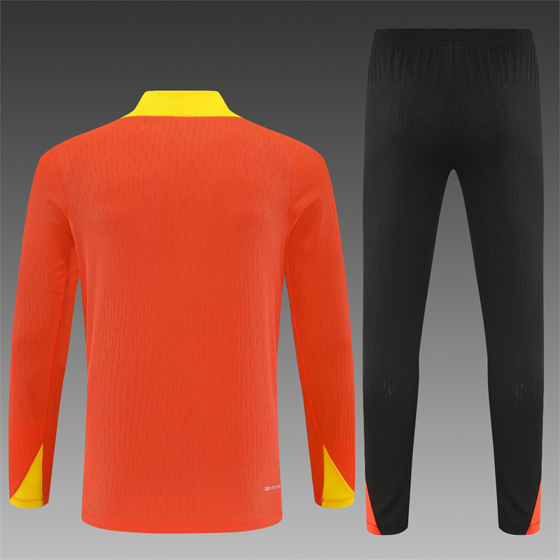 25/26 Brazil orange Half Zip Training Kit (Adult Kids Kit)