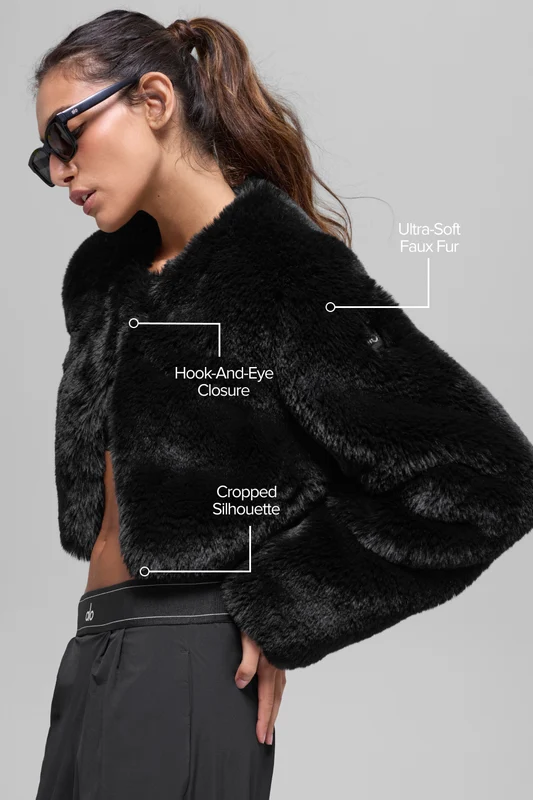 Faux Fur Chic Cropped Jacket