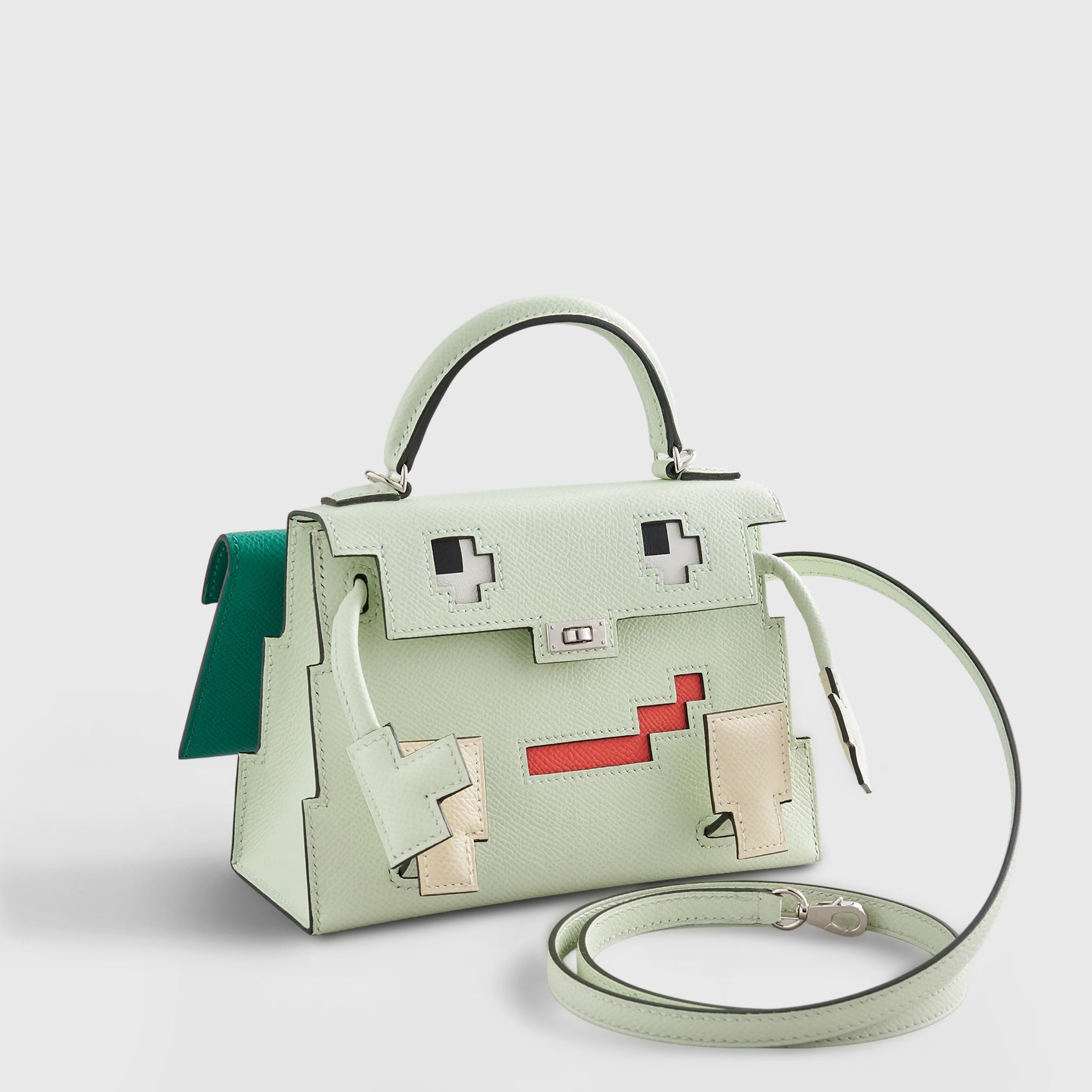 Hermès Kelly Doll Picto Mini Epsom Vert Fizz/Nata/Rose Texas/Vert Jade Palladium Hardware