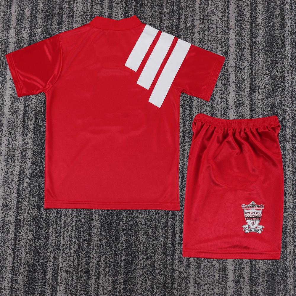 92/93 Liverpool home Retro Football Shirt (Kids Kit）