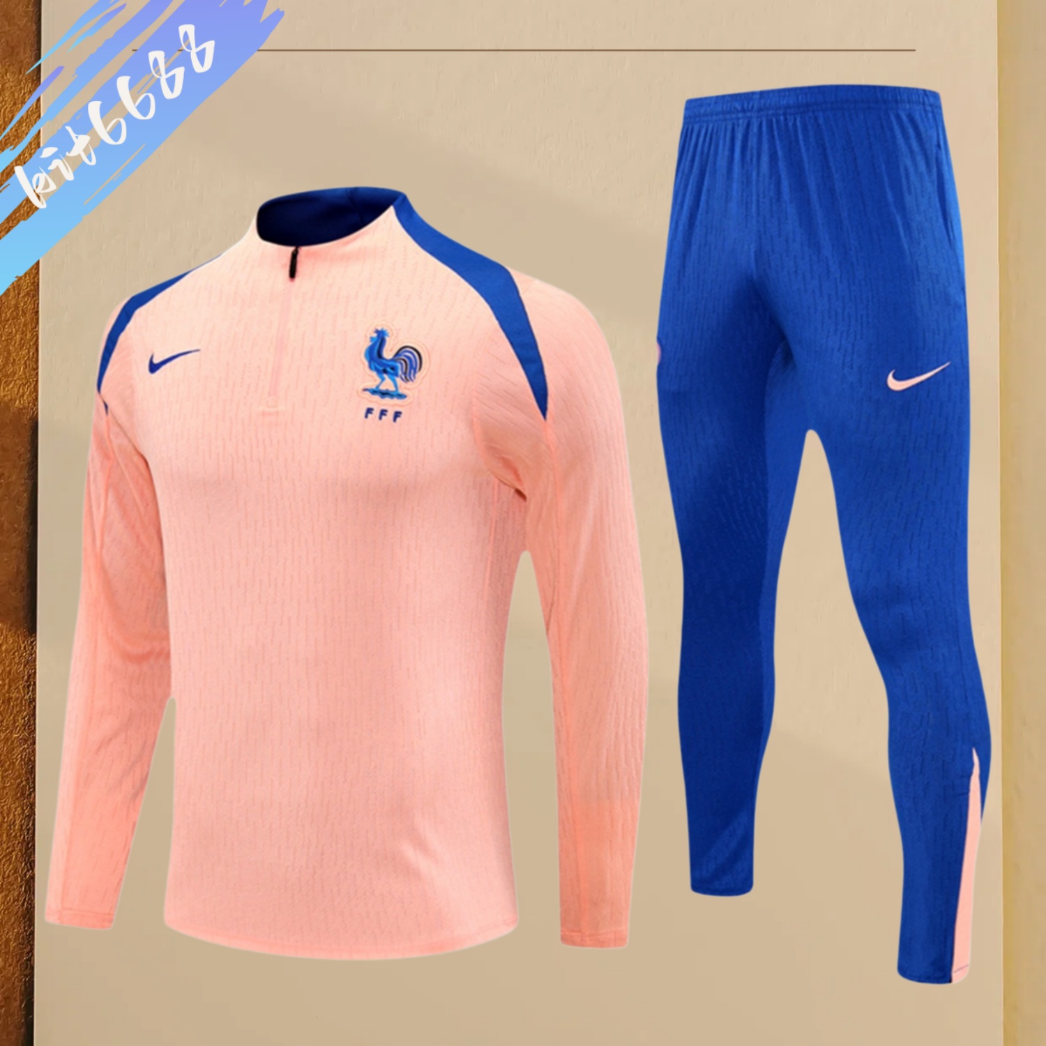 2025/2026 France Half Zip Kids Jersey (Kids Kit)