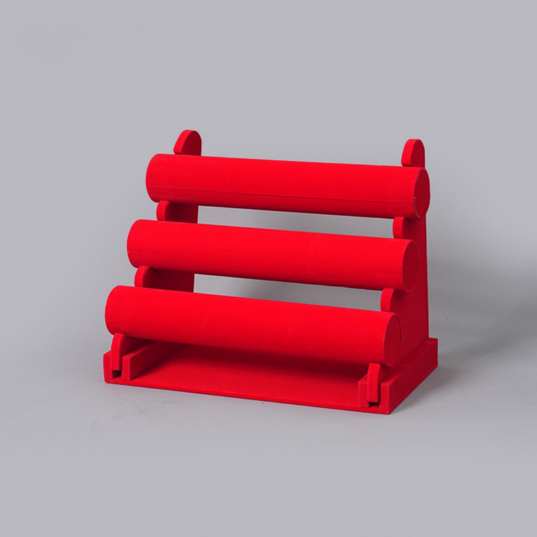 Three-Tier Bracelet Holder & Necklace Display Stand Jewelry Storage for Home Use Hanging Bracelet Display Three-Tier Display Stand for Hair Ties & Accessories custom logo