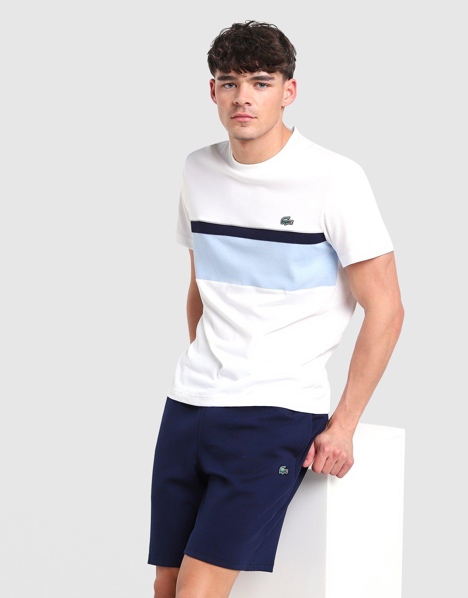 Lacoste Colour Block Reflective Pipe T-Shirt