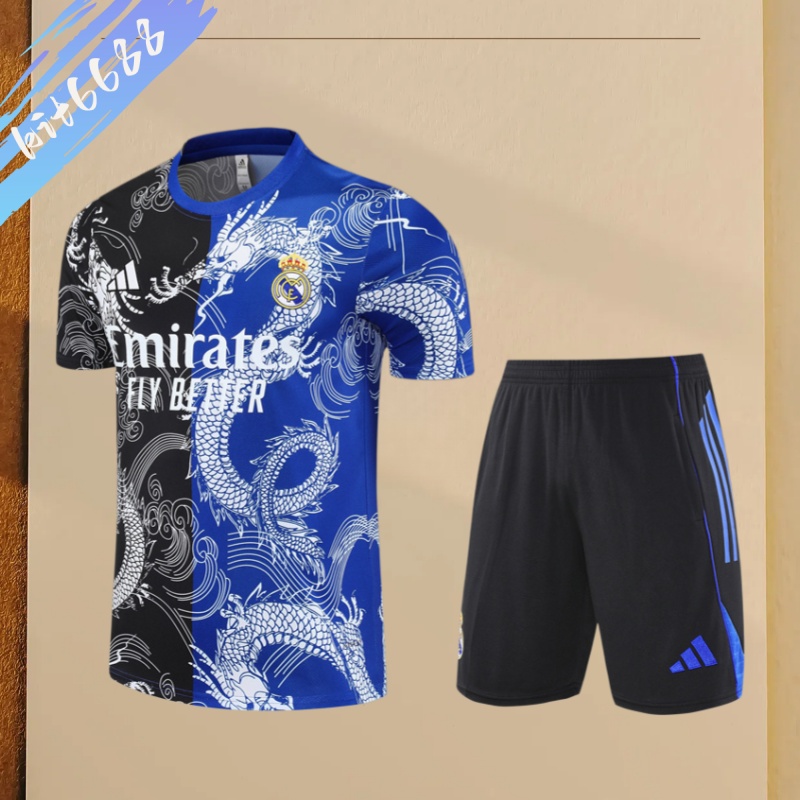 25/26 Real Madrid Hei Lan Short Sleeve Training Wear ( Adult kit Kids )