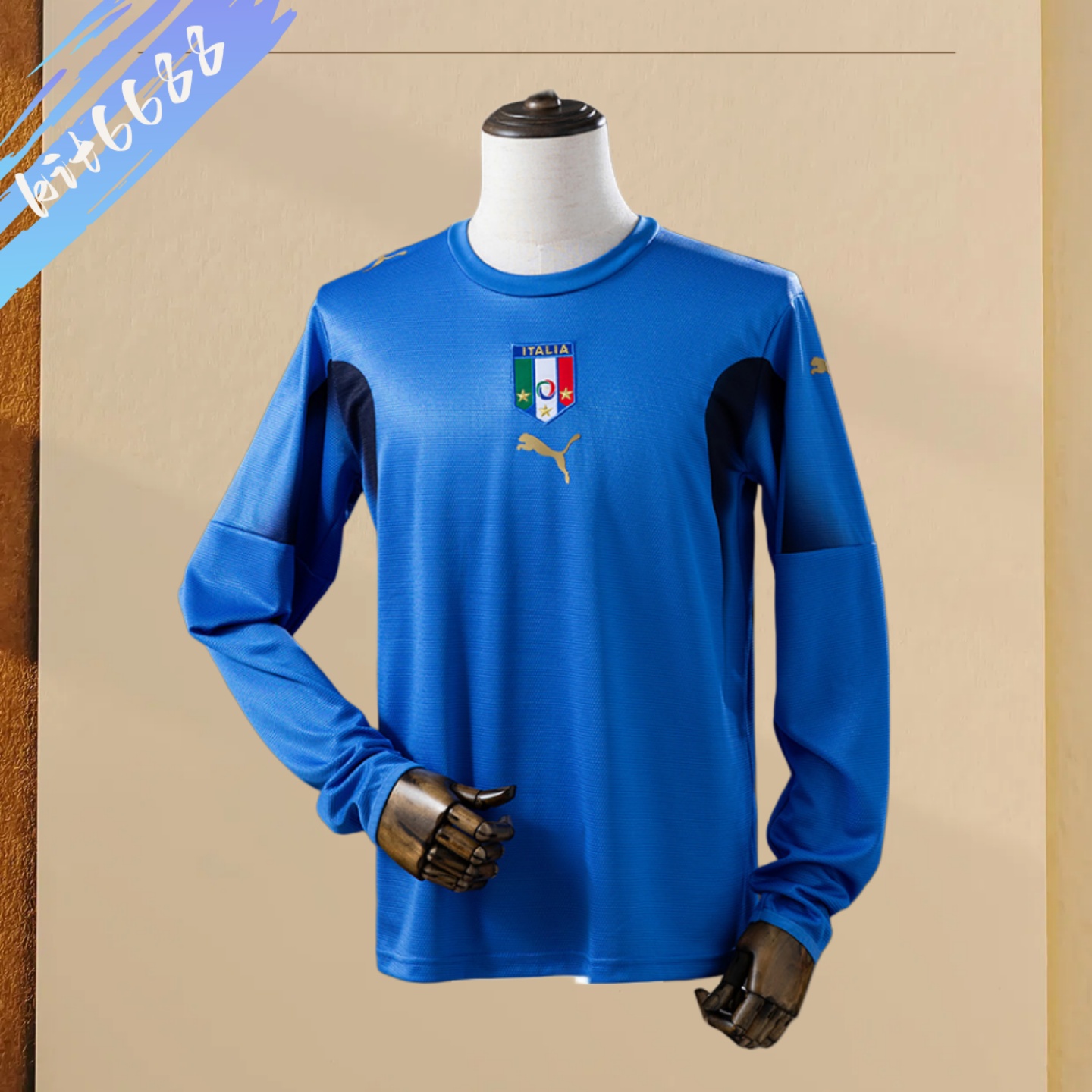 2006 Italy home Retro long sleeves Football Shirt