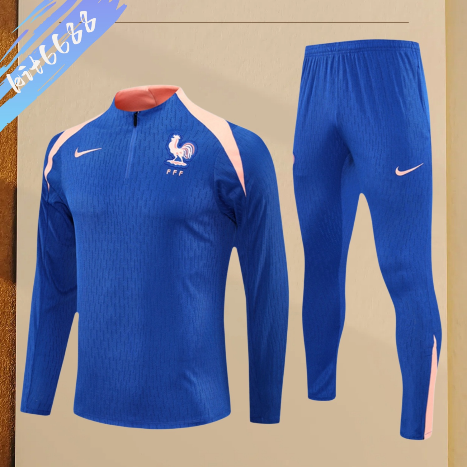 2025/2026 France Adults Half-Zip Training Kits (Adult kit)