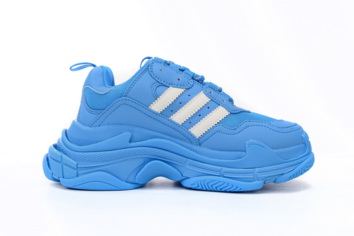 Adidas x Balenciaga Triple S Blue And White Bars