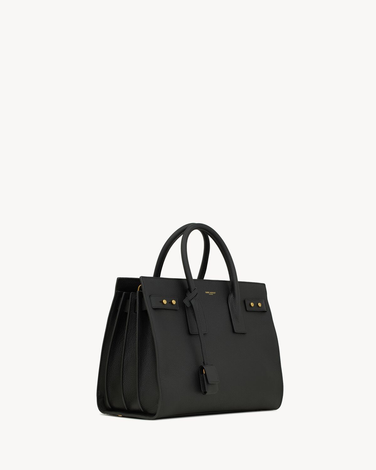 sac de jour in supple grained leather - small BLACK