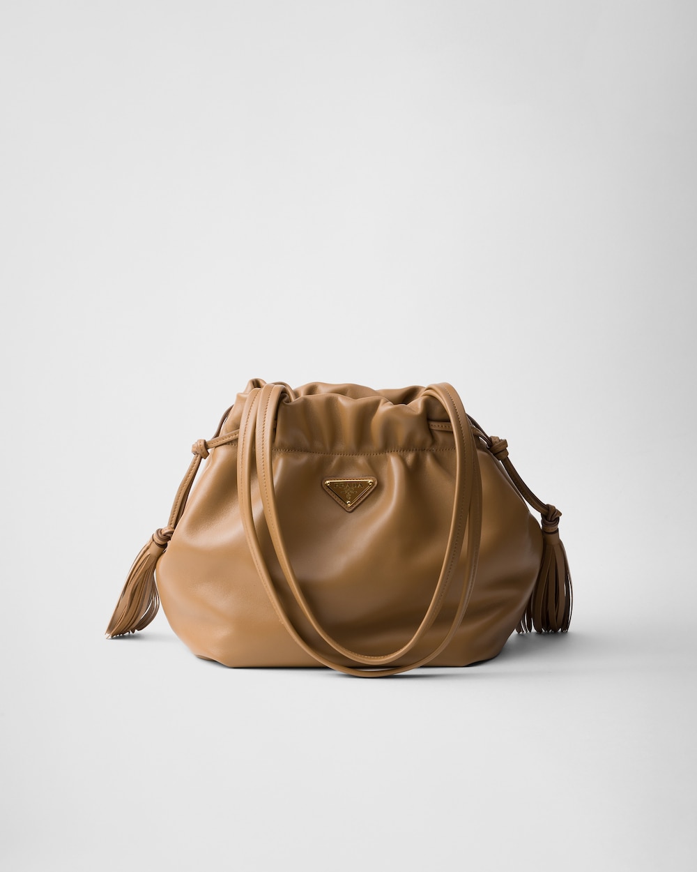 Nappa leather shoulder bag Caramel