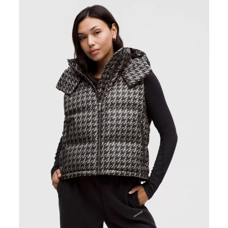 Wunder Puff 600-Down-Fill Cropped Vest Graphic