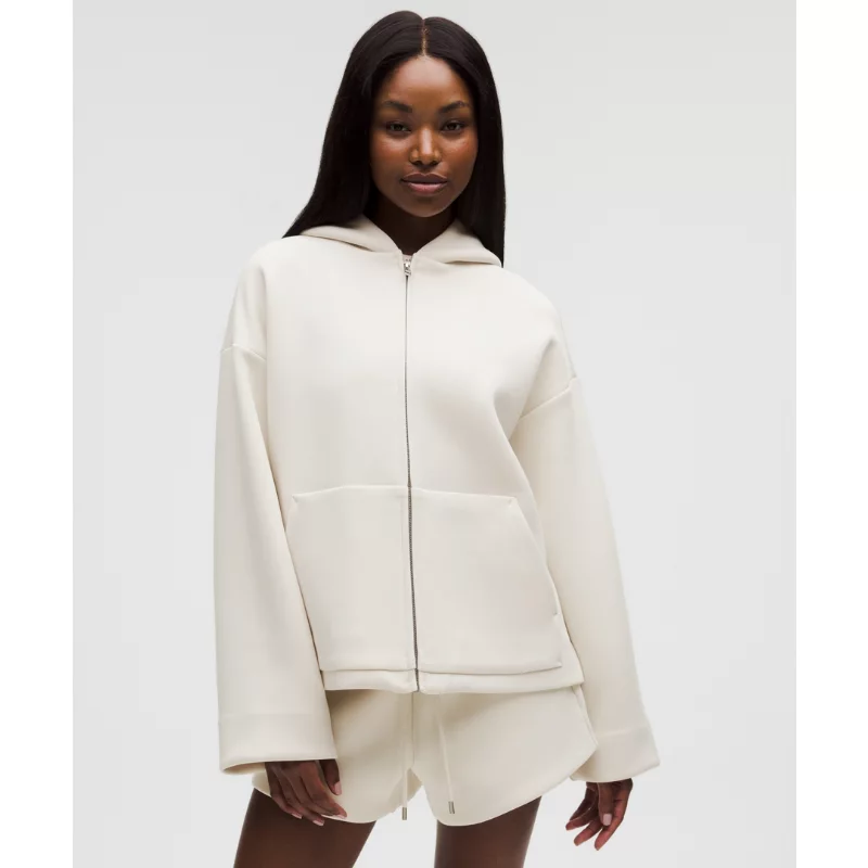 Sleek Spacer Full-Zip Hoodie