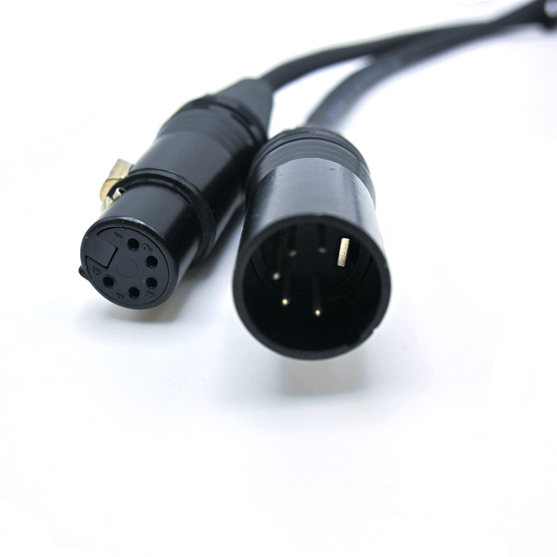 3m 5 Pin DMX Lighting Control Cable 110 Ohm TR227-3-BLK