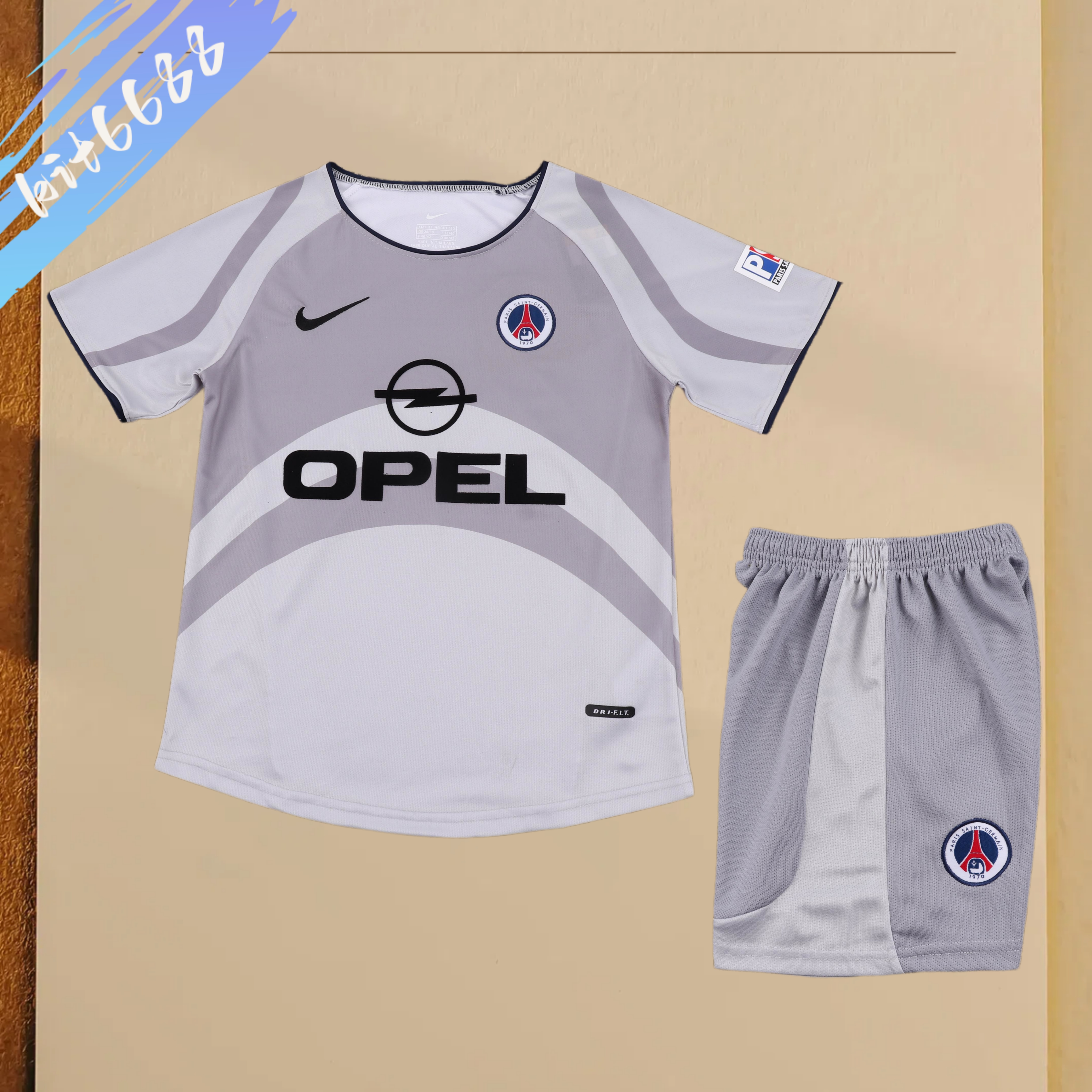 2001/2002 PSG Paris Saint-Germain Away Football Shirts（ Kids Kit ）