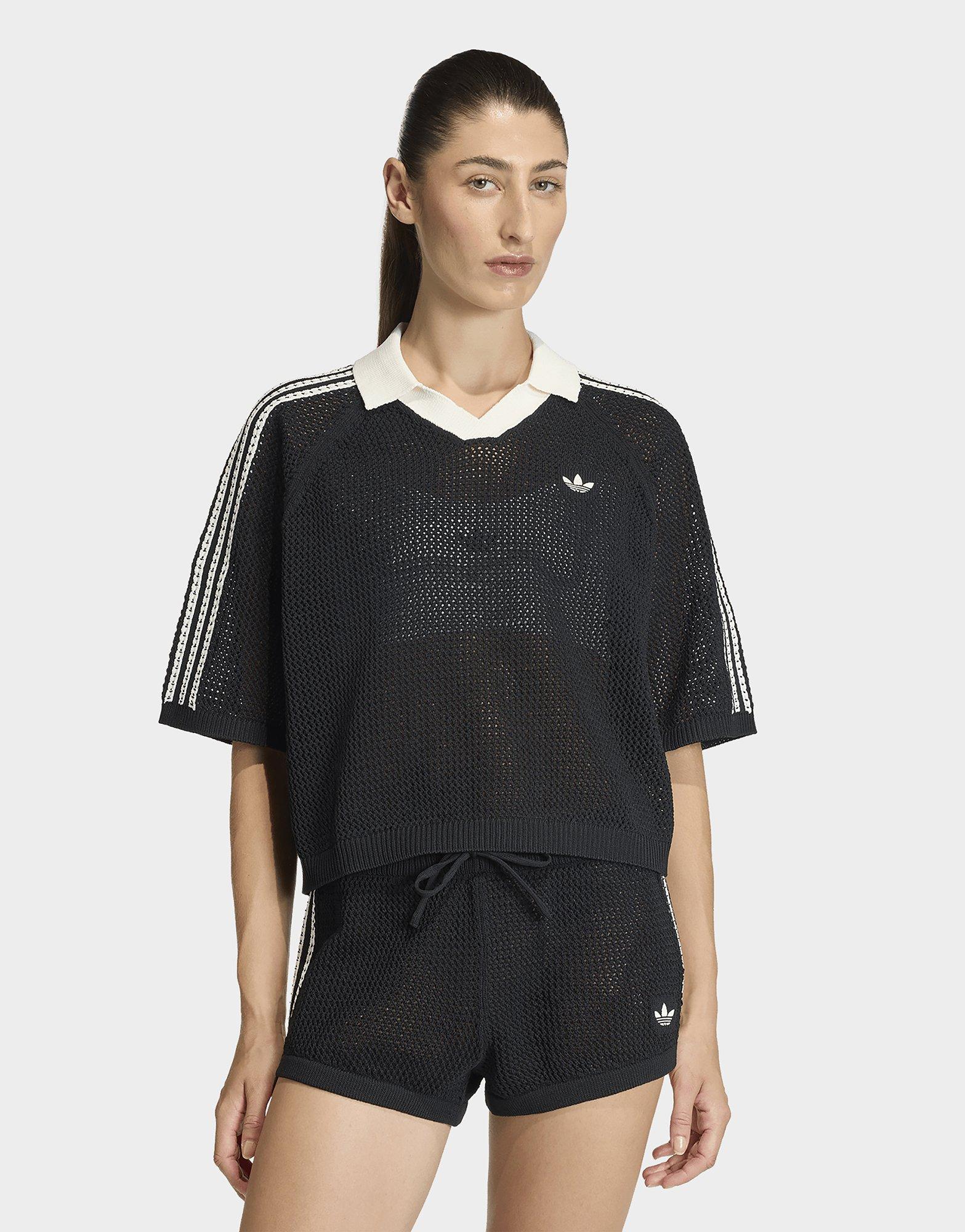 adidas Originals KNITTED CROCHET POLOSHIRT