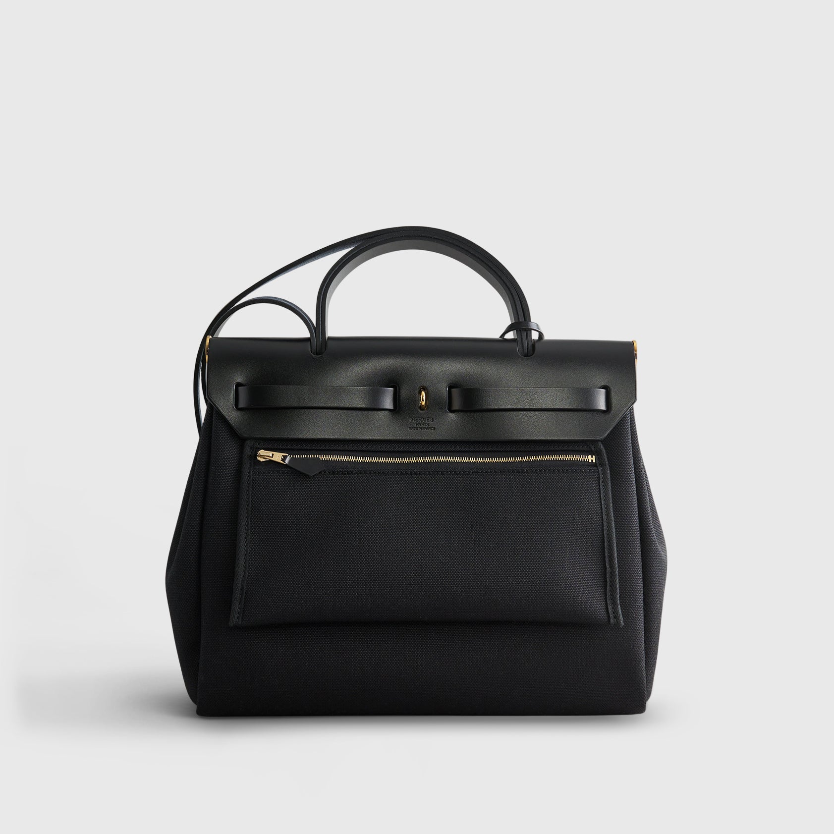 Hermès Herbag Zip 31 Black/Black Retourne Gold Hardware