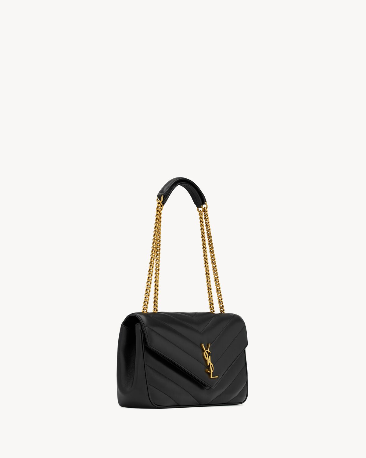 loulou medium in matelassé lambskin NOIR