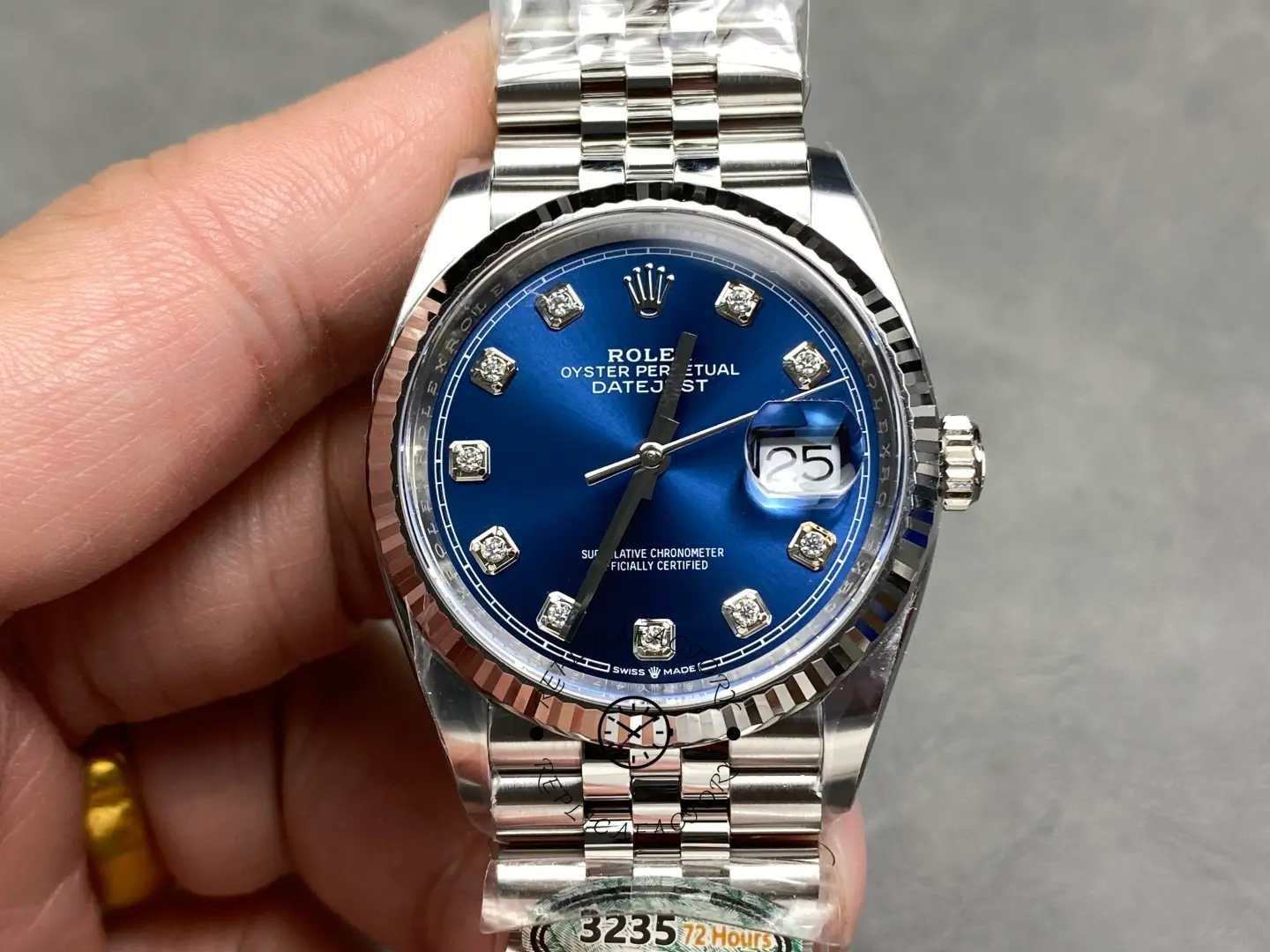 Rolex Datejust 126234 Blue Diamond Dial 36MM Unisex Replica Watch