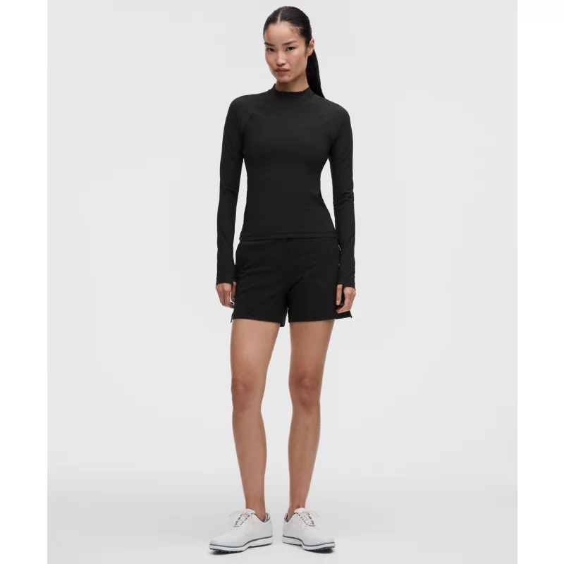UV-Protective Mockneck Long-Sleeve Shirt