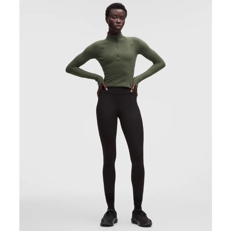 It's Rulu Cropped Half Zip Waffle