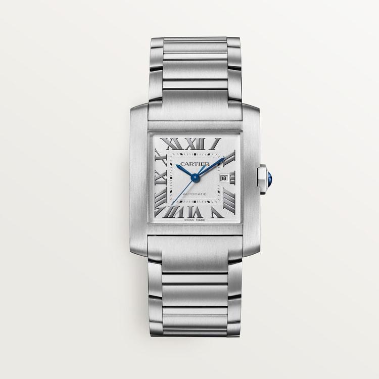 Tank Française watch Large model Silvered dial 36.7 mm