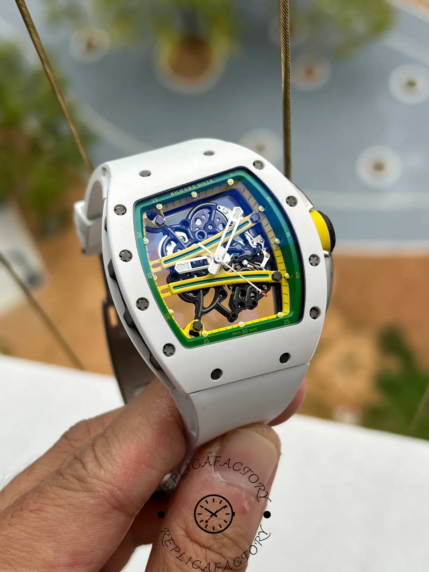 1:1 Clone Richard Mille RM61 01 White Ceramic