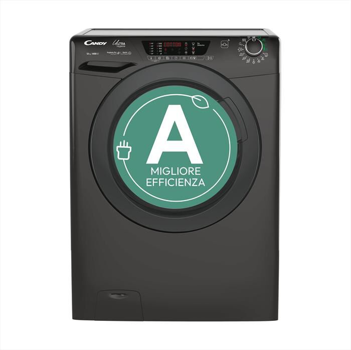 CANDY - Lavatrice HES14124TWMBB5-S 12 Kg Classe A-Black