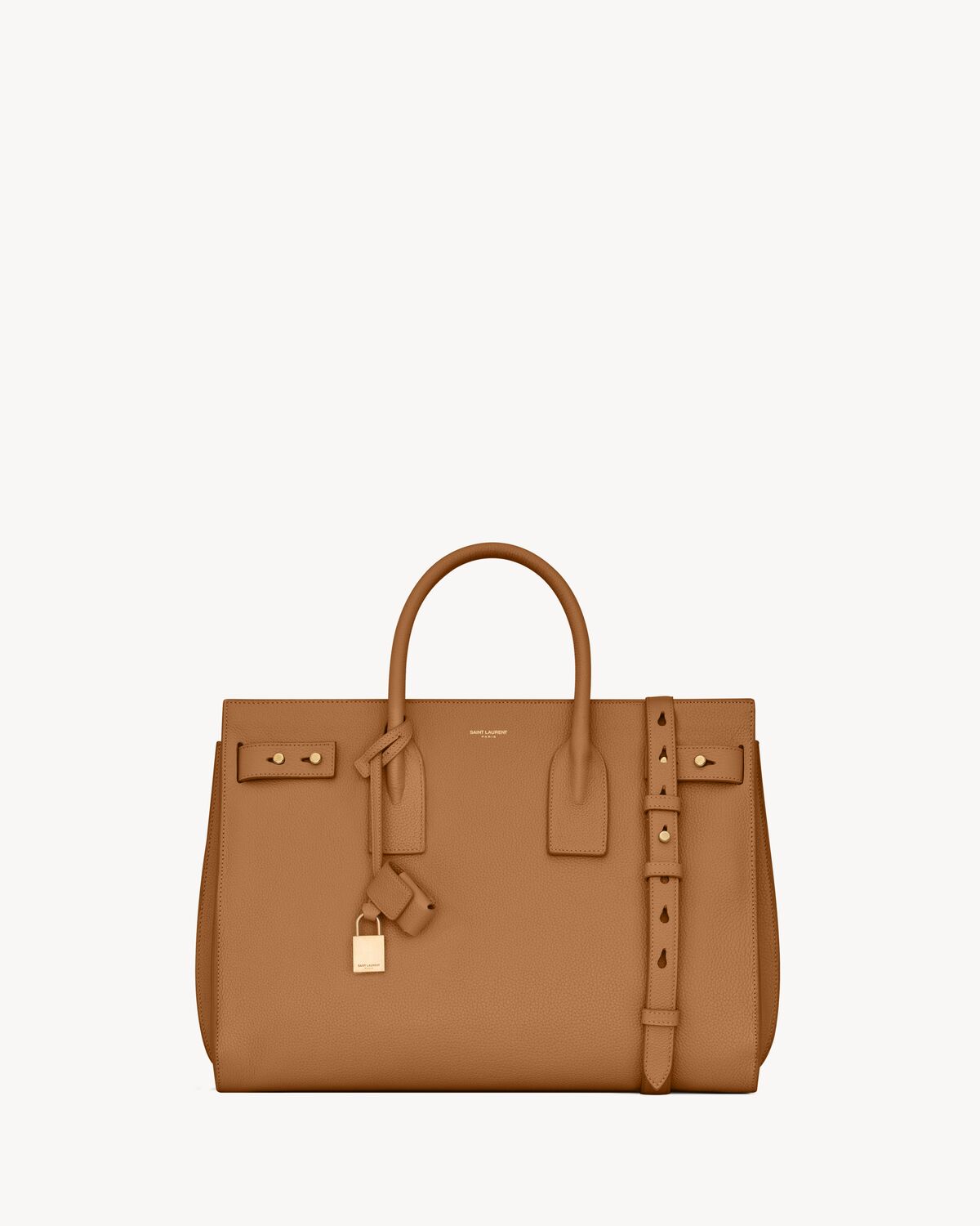 sac de jour in supple grained leather - medium CINNAMON