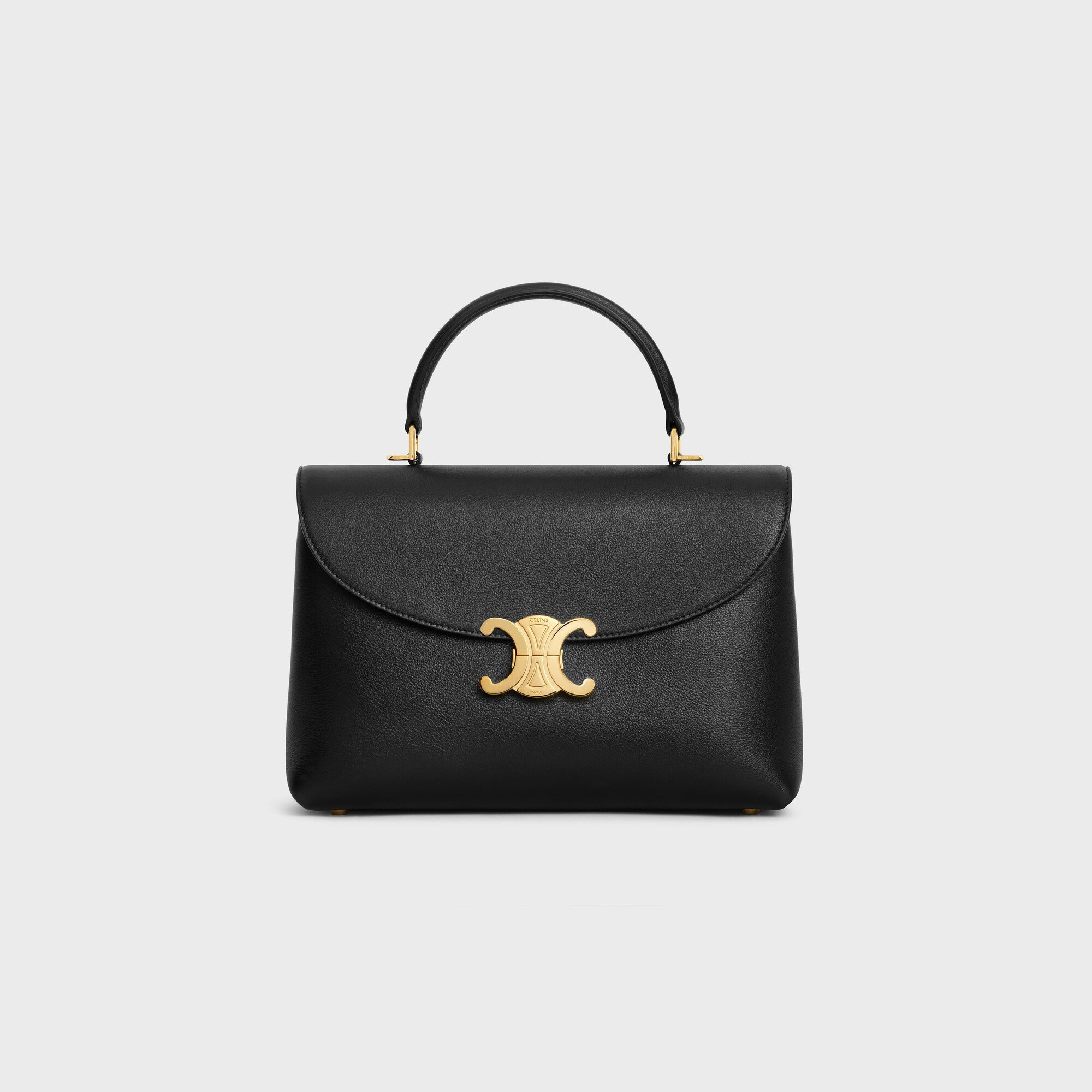 MEDIUM NINO BAG IN SUPPLE GRAINED CALFSKIN BLACK