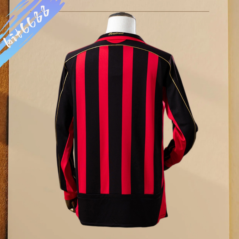 2006/2007 AC Milan home Retro Long Sleeve Football Shirt