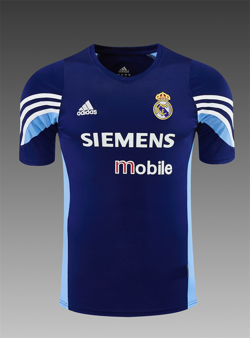 03/04 Real Madrid Retro Training Uniform short sleeves- Sleeve Football Shirt