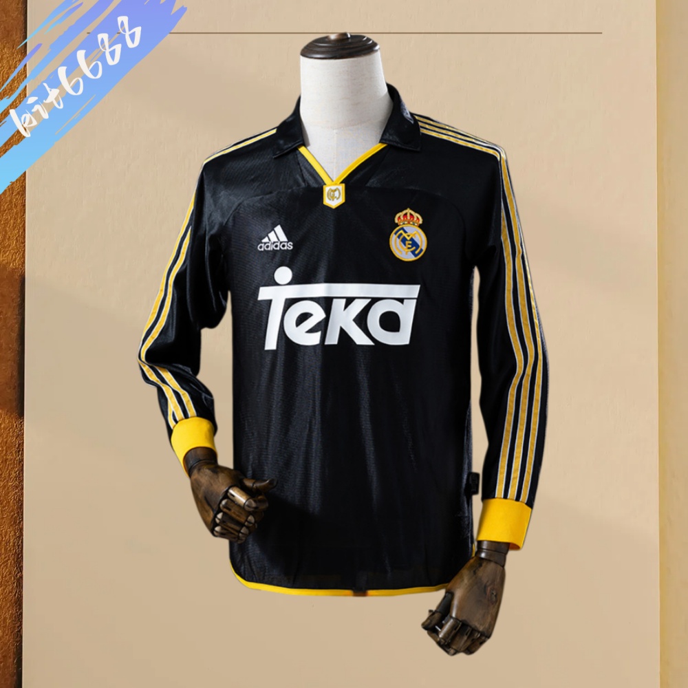 1998/2000 Real Madrid  Away Long Sleeve Retro Football Shirt