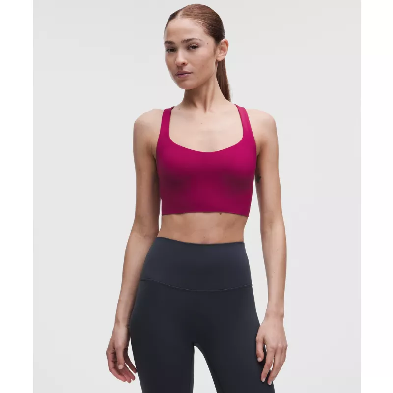 FlexyFlex Strappy Longline Yoga Bra Light Support, A–C Cups