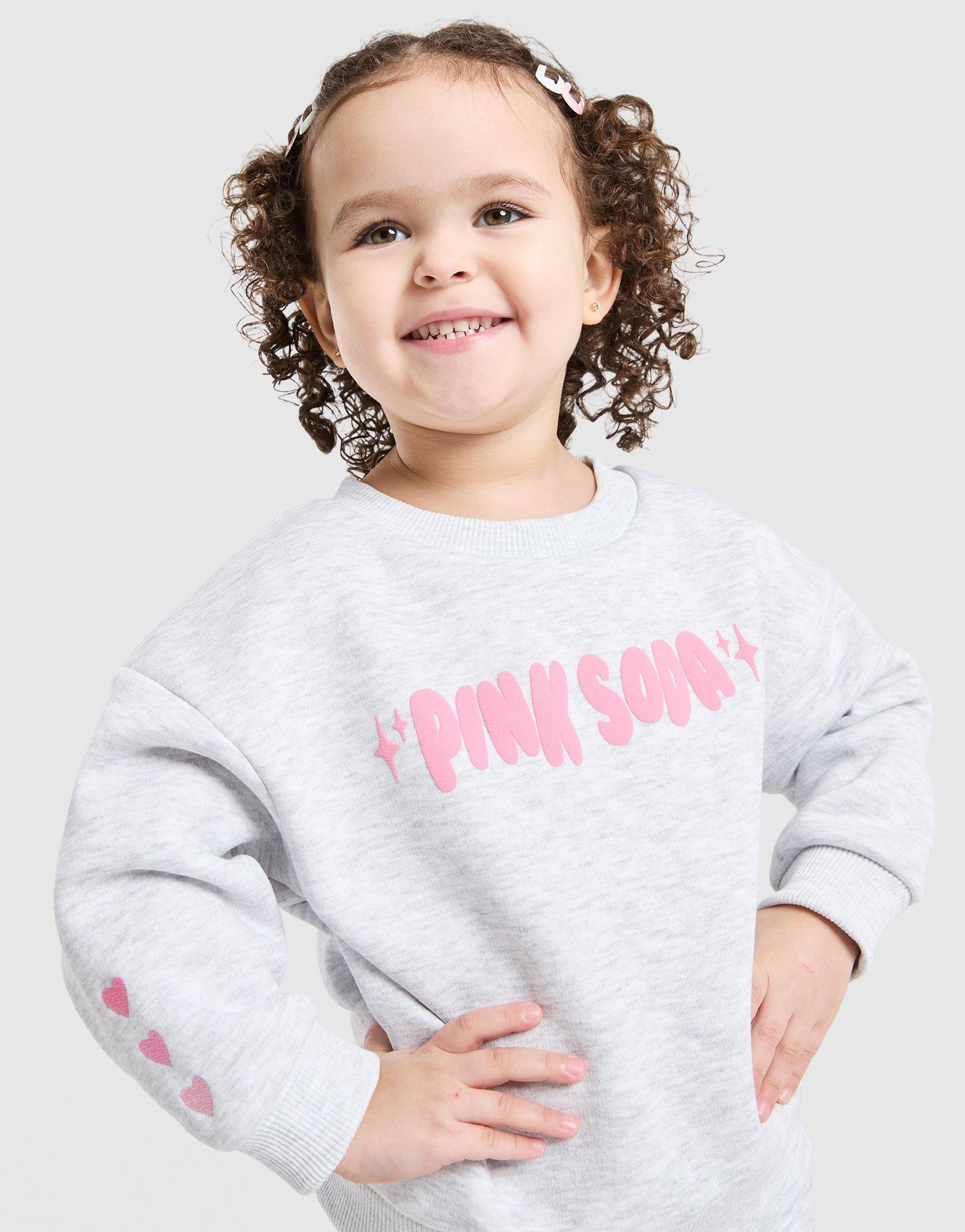 Pink Soda Sport Girls' Fade Crew Tracksuit Infant