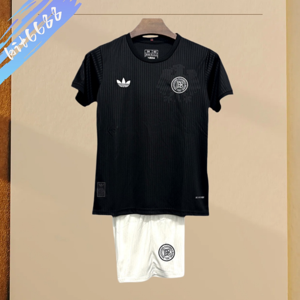 2025/2026 Germany 125th Anniversary Edition Black Football Shirt (Kids Kit socks)