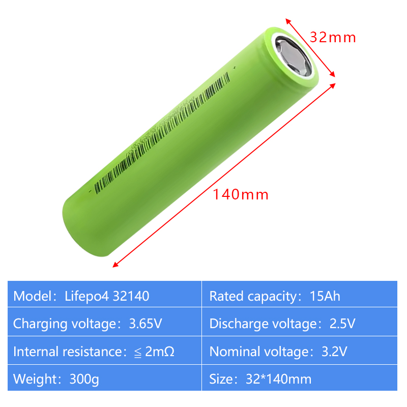 32140 3.2v 15ah Cylindrical Lithium Ion Batteries