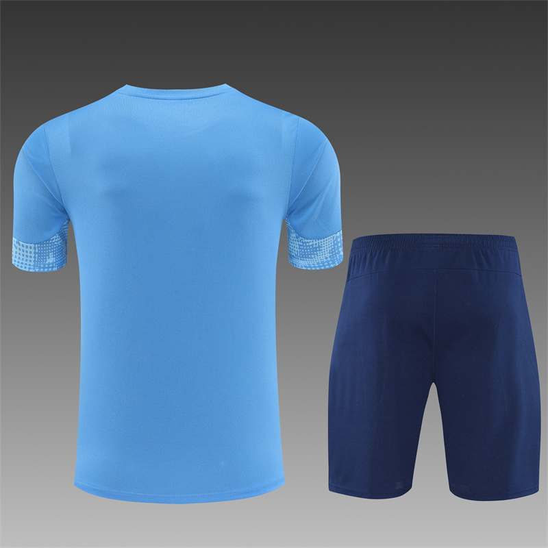 25/26 Manchester City Short sleevedtraining clothes (Adult Kids Kit)