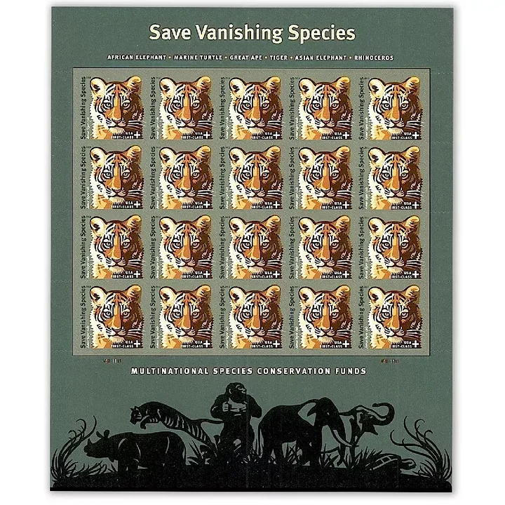 🎁[US Free Shipping]Amur Tiger - 2011 Save Vanishing Species - 100pcs