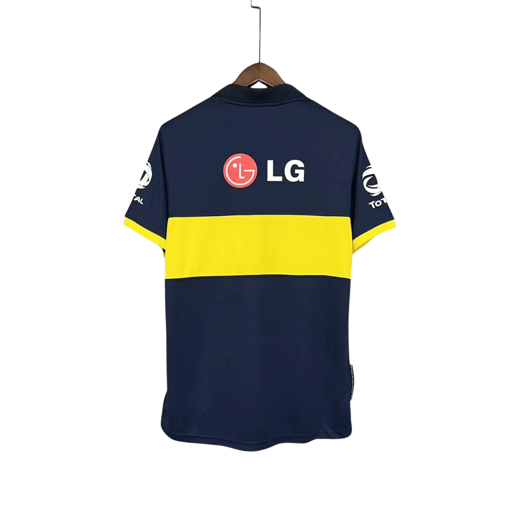 Boca Juniors 09-10 home retro blue and yellow