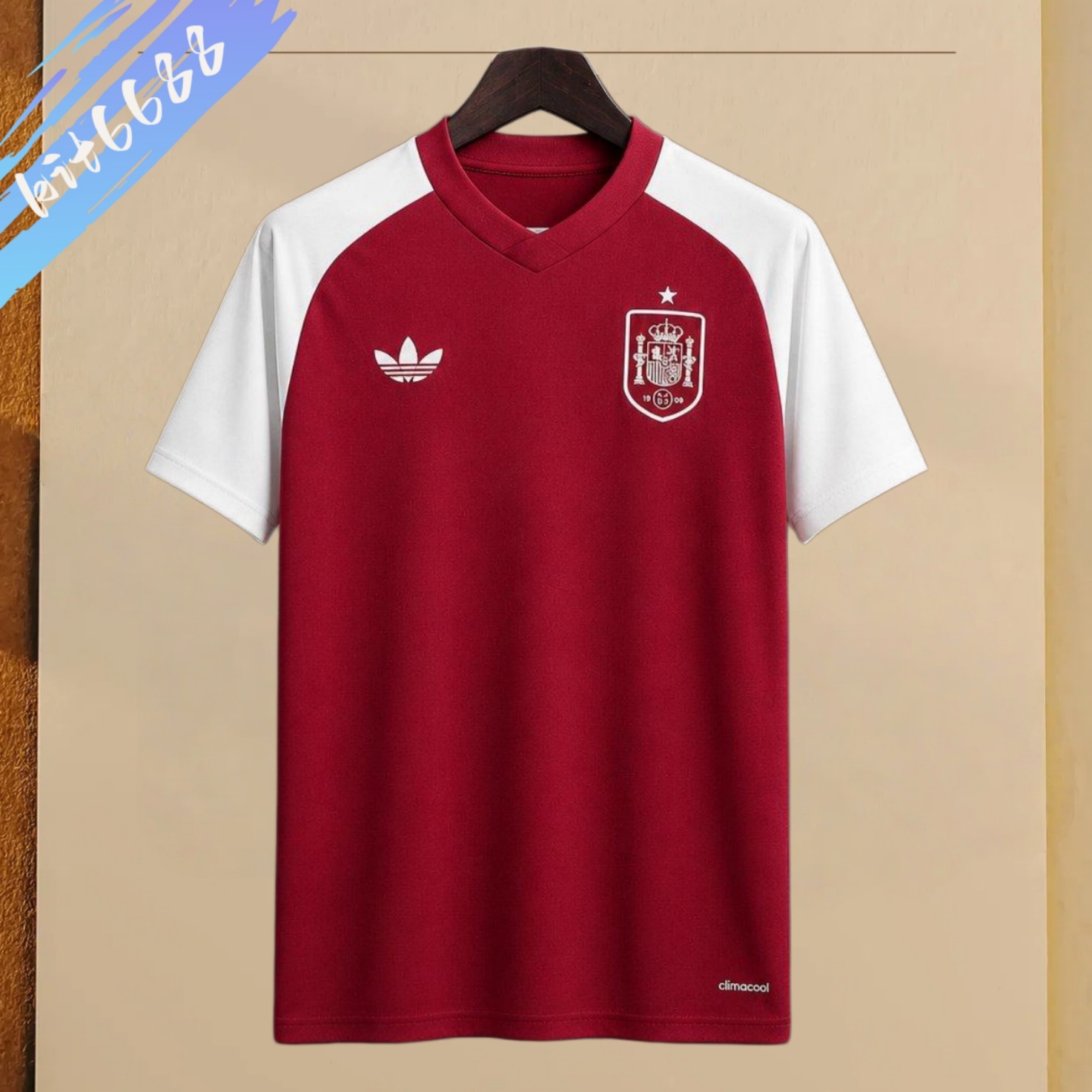 2026/2027 SSpain Pre-Match Away Red&White  Football Shirt (Fan version)