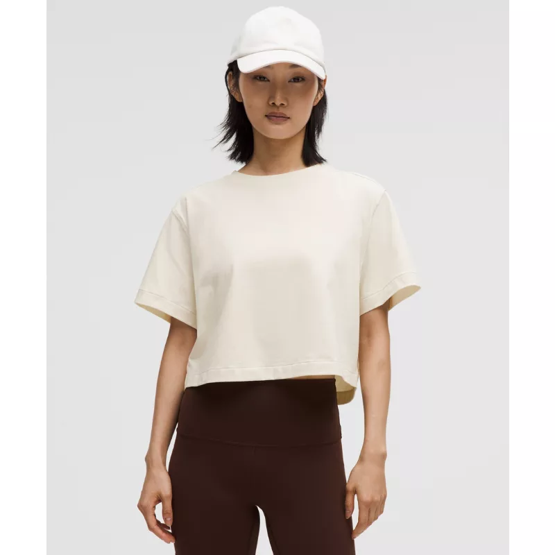 All Yours Organic Cotton-Blend Cropped T-Shirt