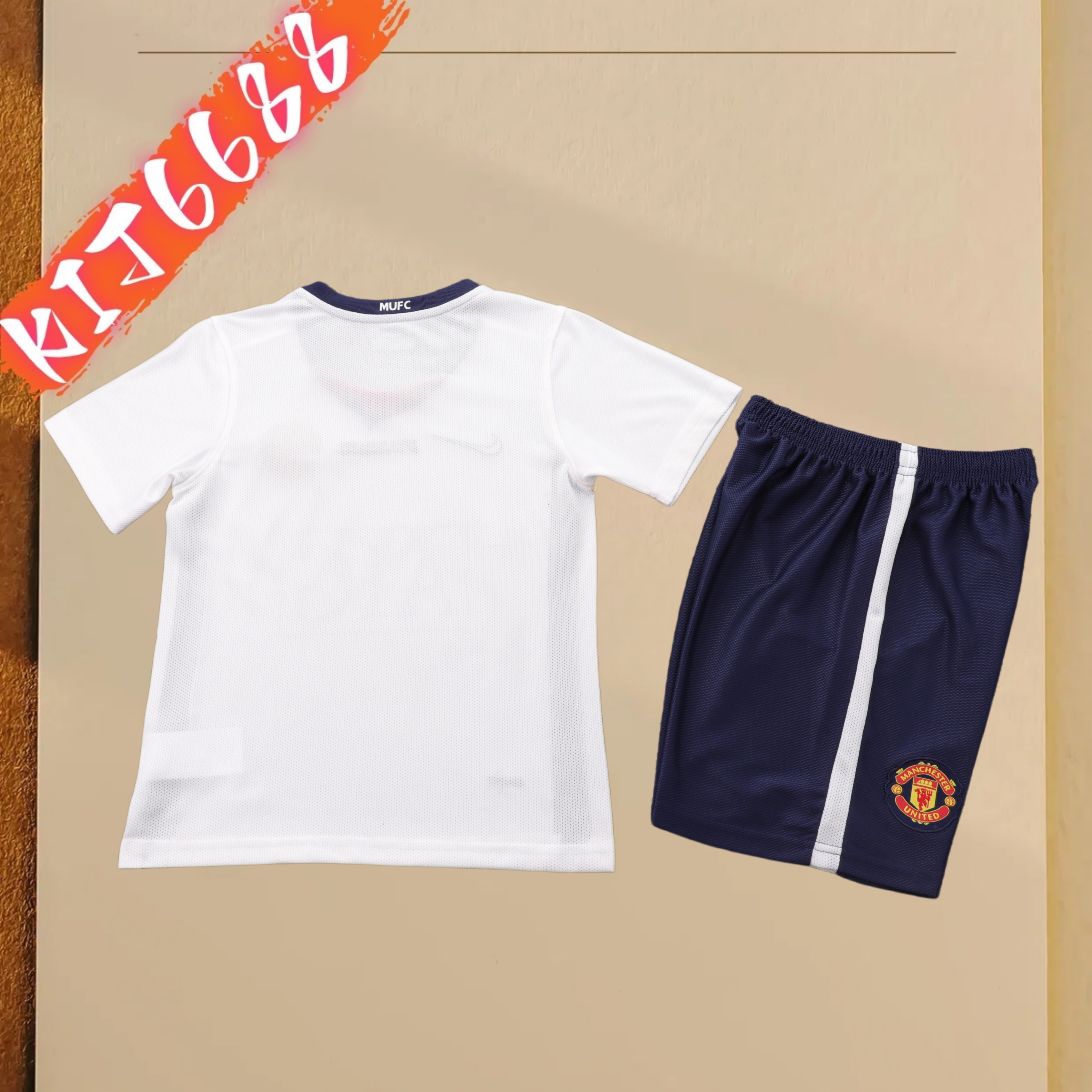 08/09 Manchester United  Away Champions League edition Retro Football Shirt ( Kids Kit )