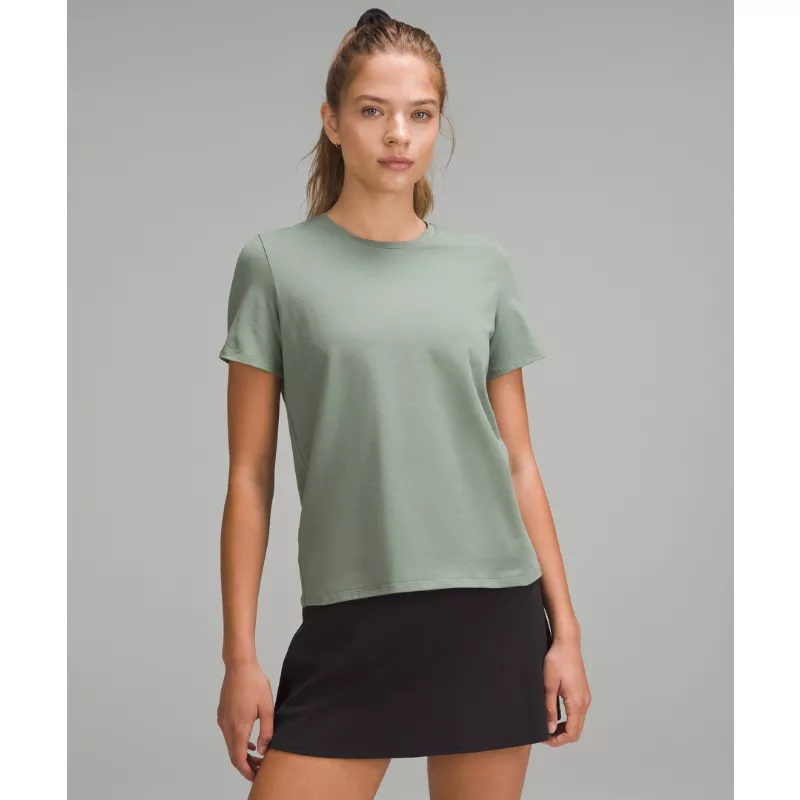 Organic Cotton Straight-Hem Crewneck T-Shirt