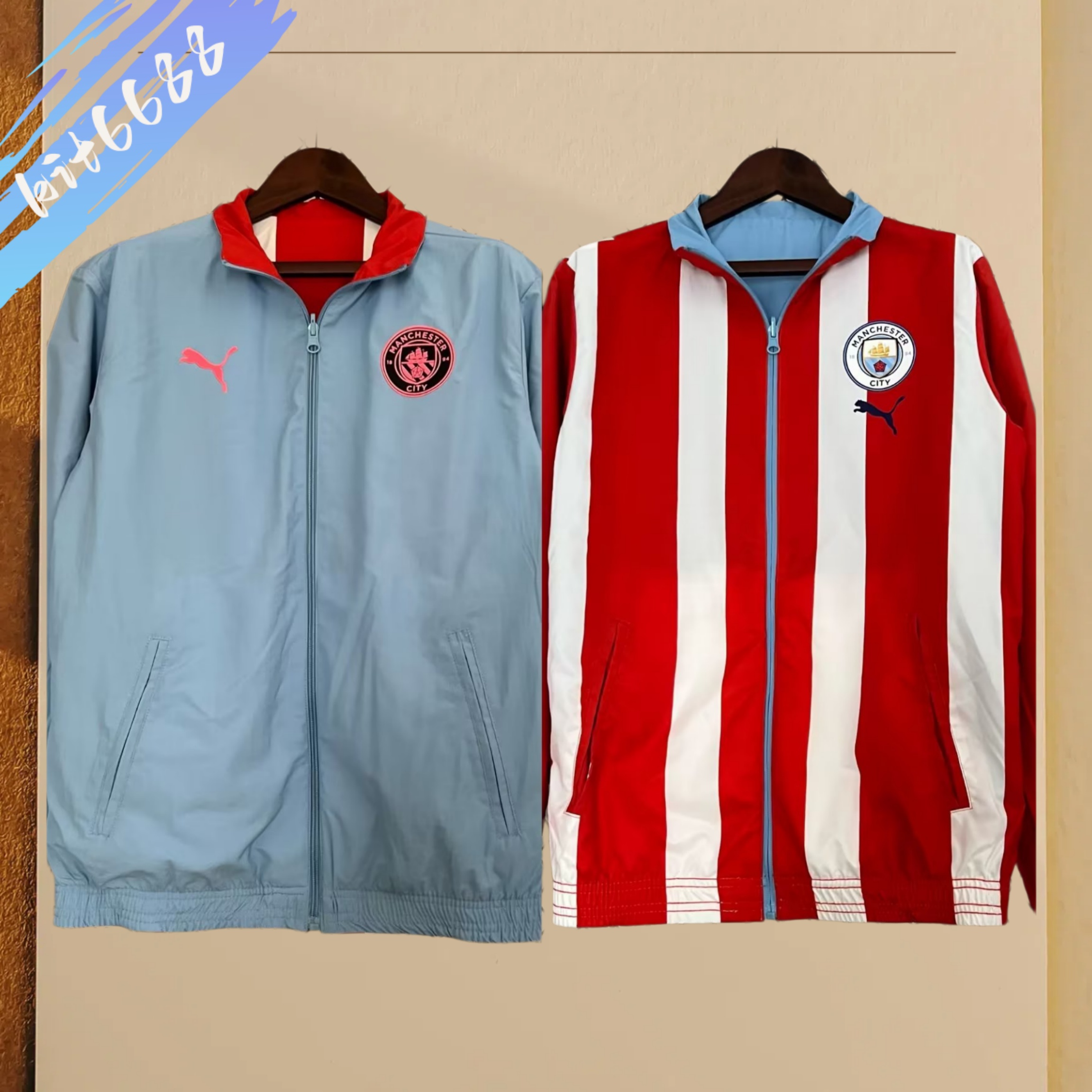 2025/2026 Manchester City double-sided Football Shirts Windbreaker