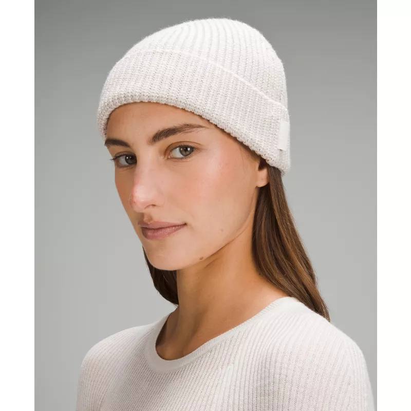 Close-Fit Wool-Blend Ribbed Knit Beanie