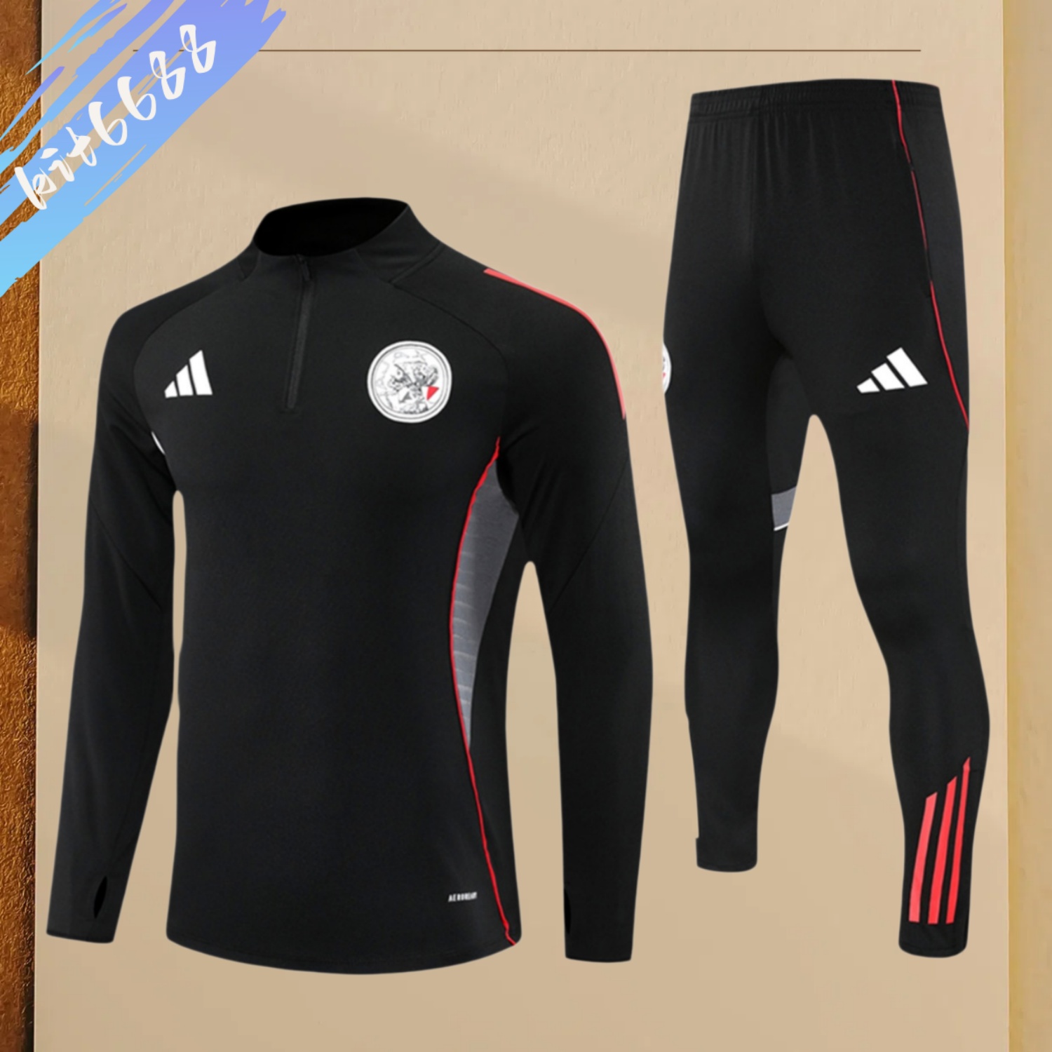 2025/2026 Ajax Kids Half Zip Training Clothes (Kids Kit)