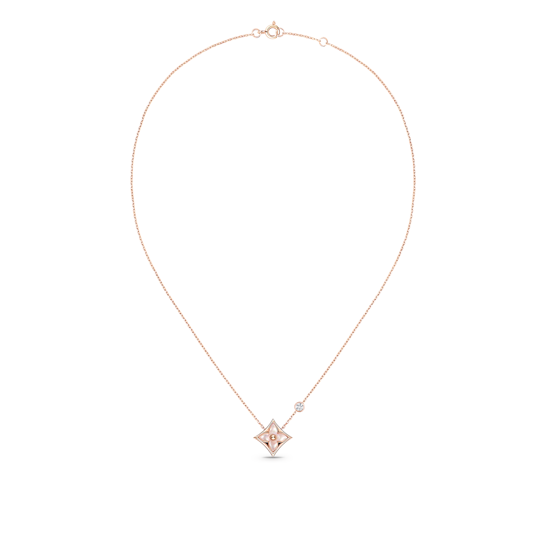 Color Blossom BB Star Pendant, Pink gold, Pink Mother-of-Pearl and diamond Q93612