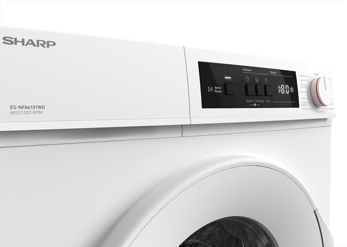 SHARP - Lavatrice ES-NFA6101WD 6 Kg Classe D-Bianco